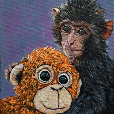 079 Agnes Meller "Der kleine Makak Punch mit Stofftier"